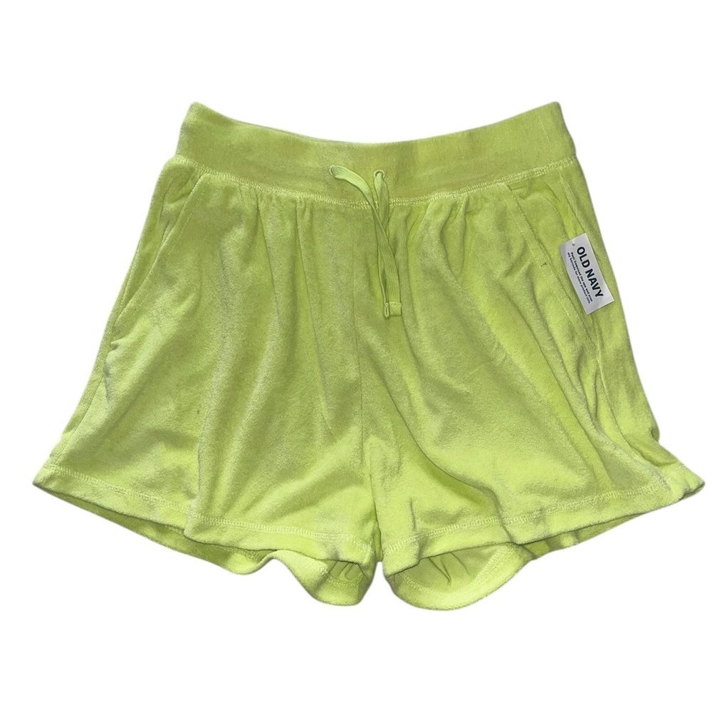 NWT Old Navy Neon Lime Yellow Terrycloth Shorts